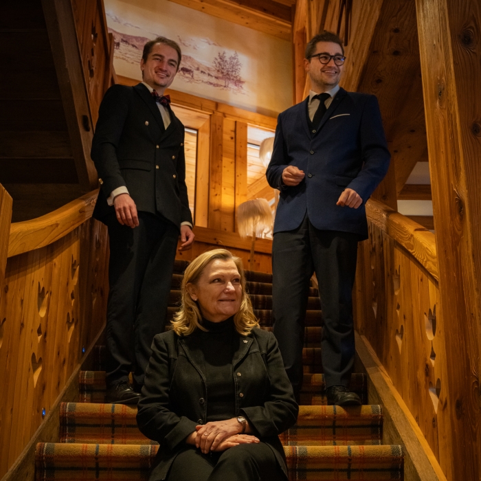 Portrait of the Witdouck-Philippe family, current generation of Hotel Les Bas Rupts